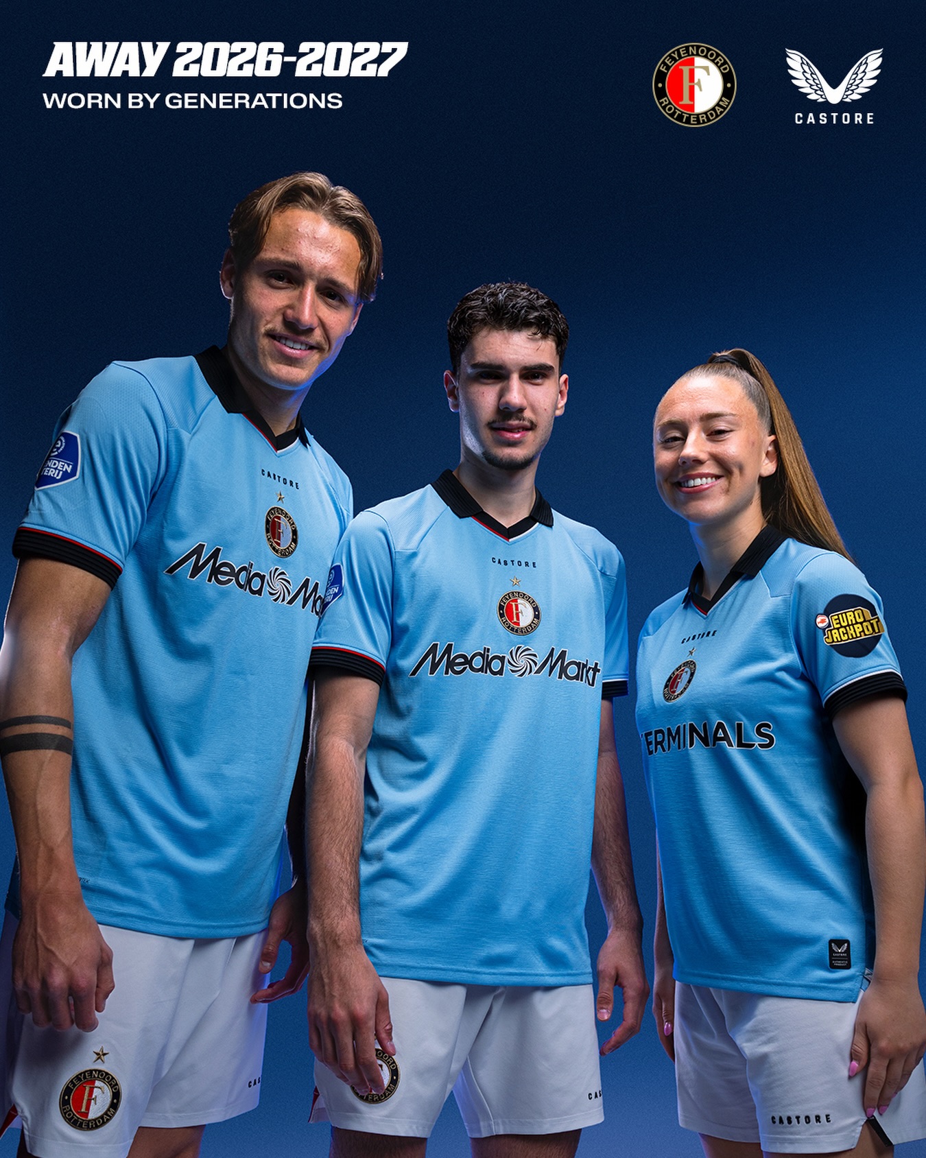 Maglia away del Feyenoord 2026-2027 omaggio alla Coppa UEFA 2002