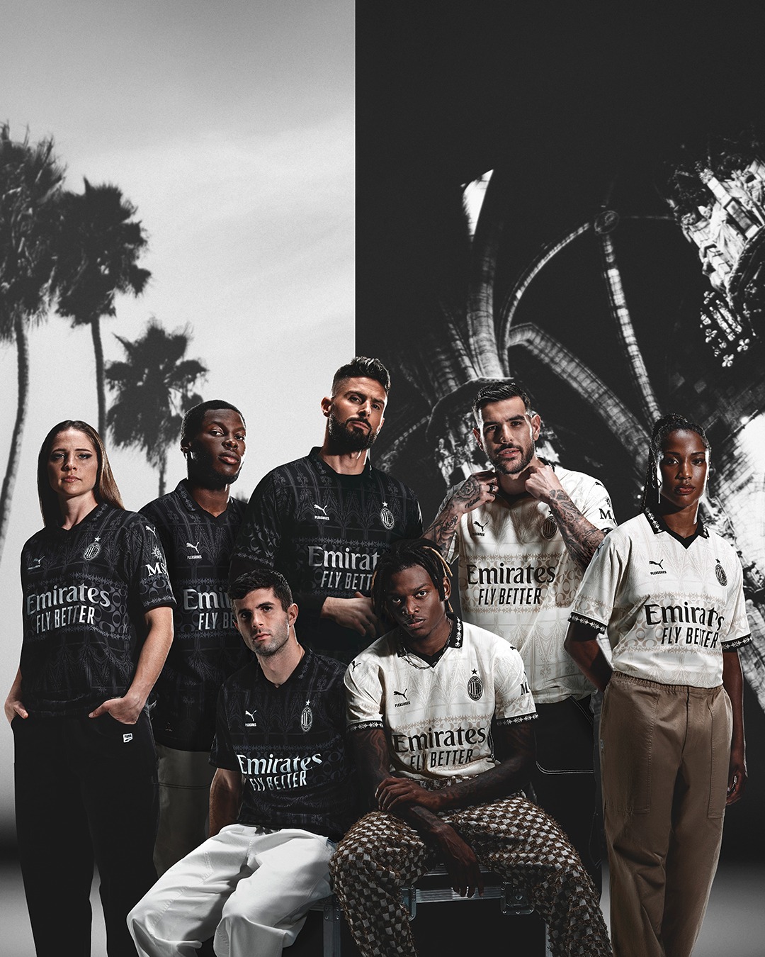 Quarta maglia del Milan 2024: Puma e PLEASURES firmano il kit «Out of the Shadows»