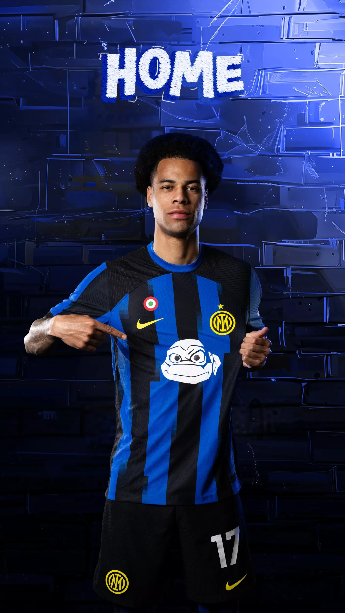 L'Inter scende in campo con il logo delle Tartarughe Ninja