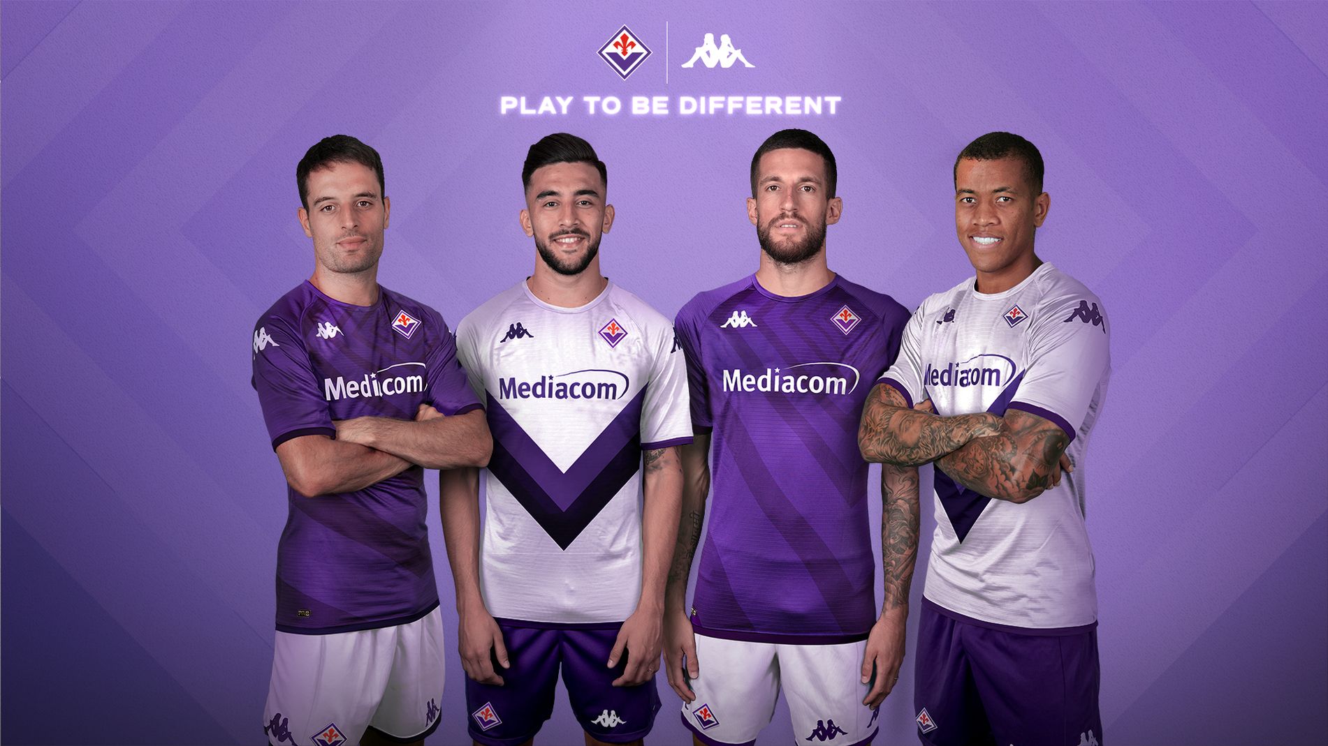 Maglie della Fiorentina 2022-2023: i rombi di Kappa sul viola
