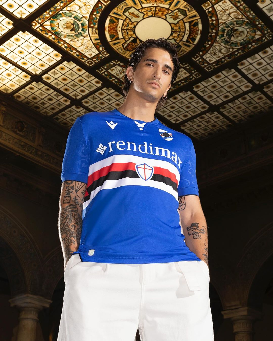 Maglie della Sampdoria 2024-2025: Macron omaggia i Palazzi dei Rolli