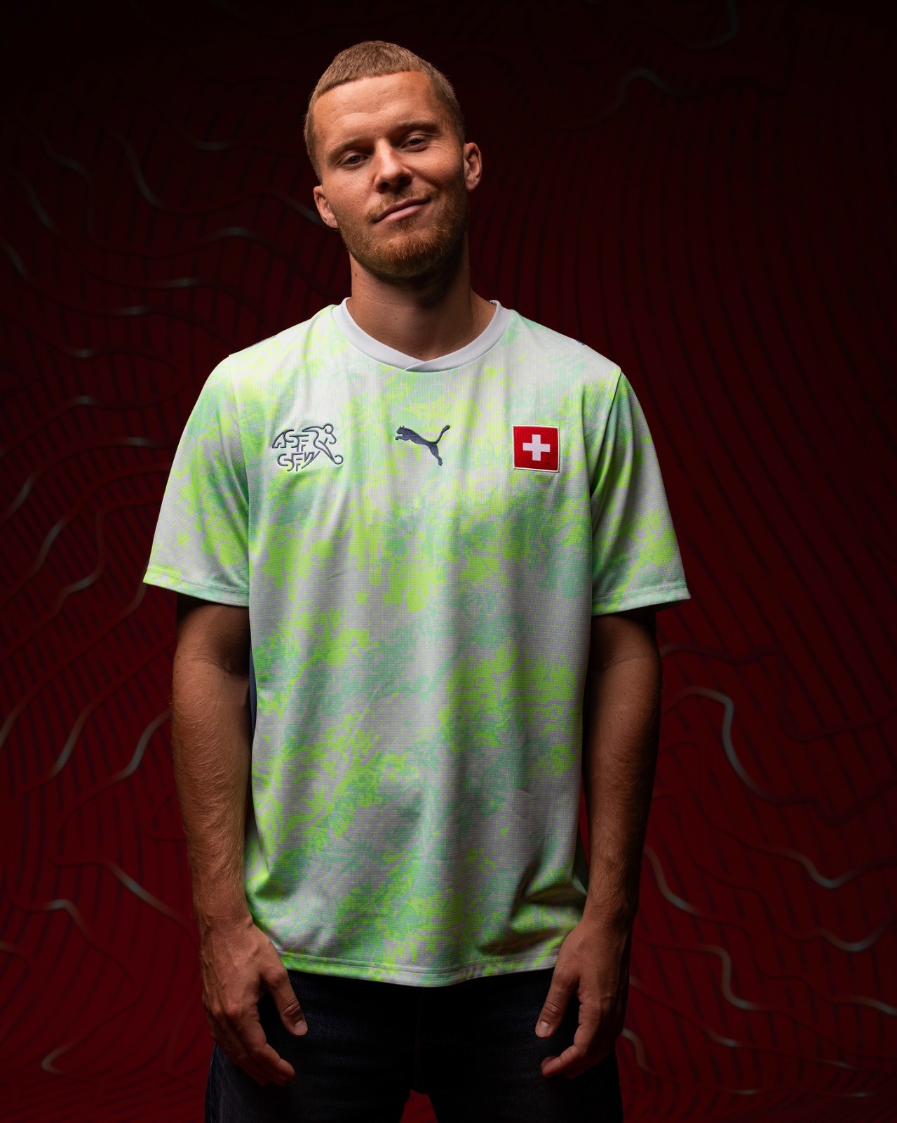 Maglia away Svizzera Mondiali 2026 verde fluo!
