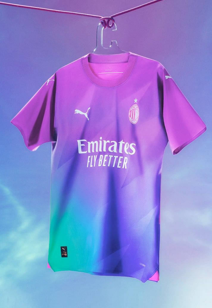 Terza maglia del Milan 2023-2024: il viola dell'inclusione firmato Puma