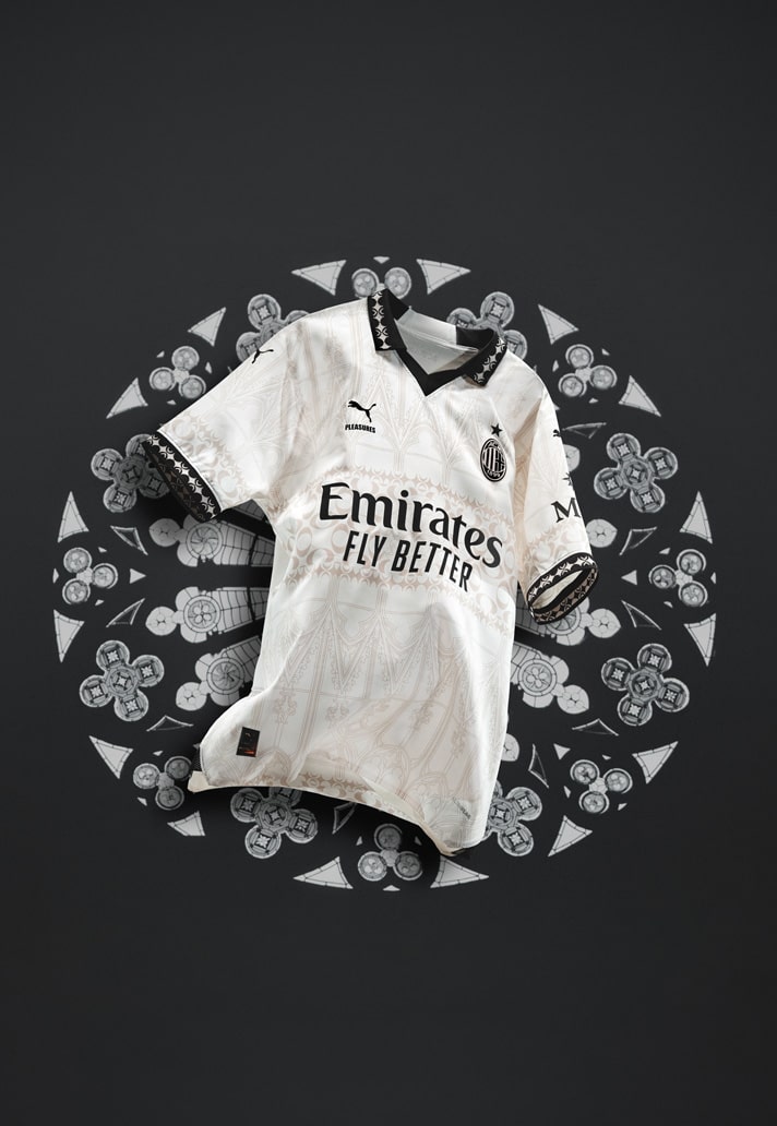 Quarta maglia del Milan 2024: Puma e PLEASURES firmano il kit «Out of the Shadows»