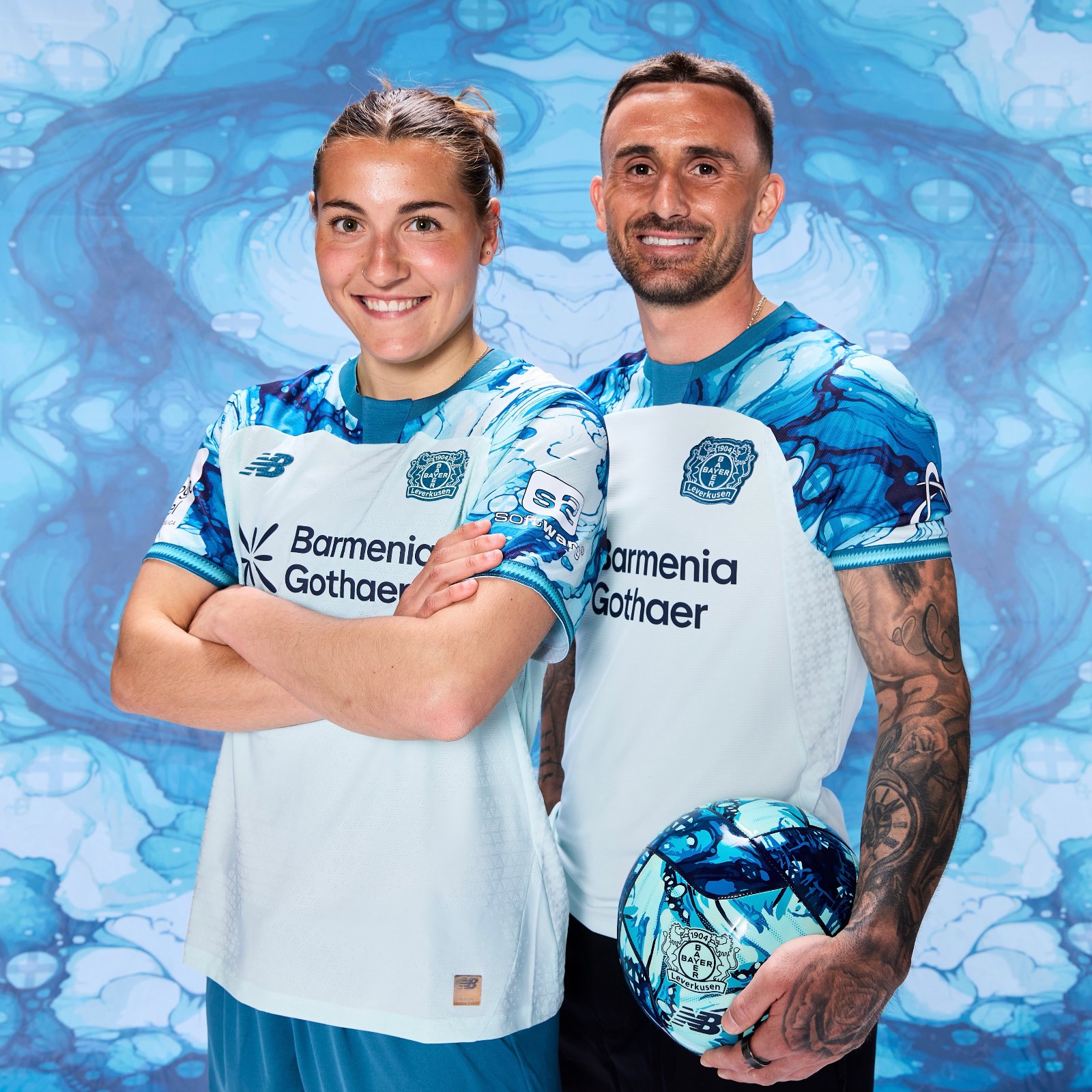 Maglie del Bayer Leverkusen 2026-2027 ispirate alla BayArena e a 'City of Colours'