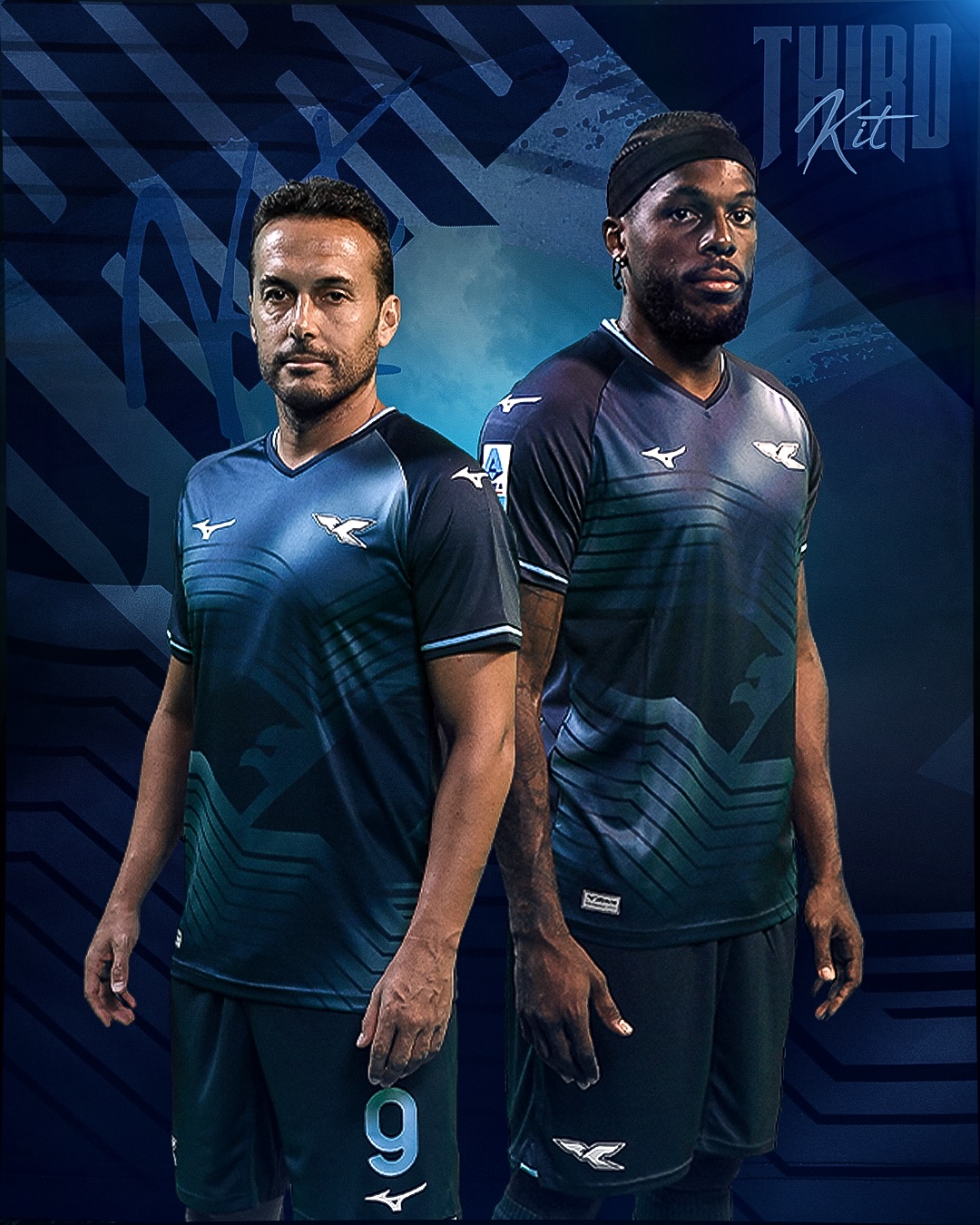 Maglie della SS Lazio 2025-2026 con la stampa all-over del Campidoglio