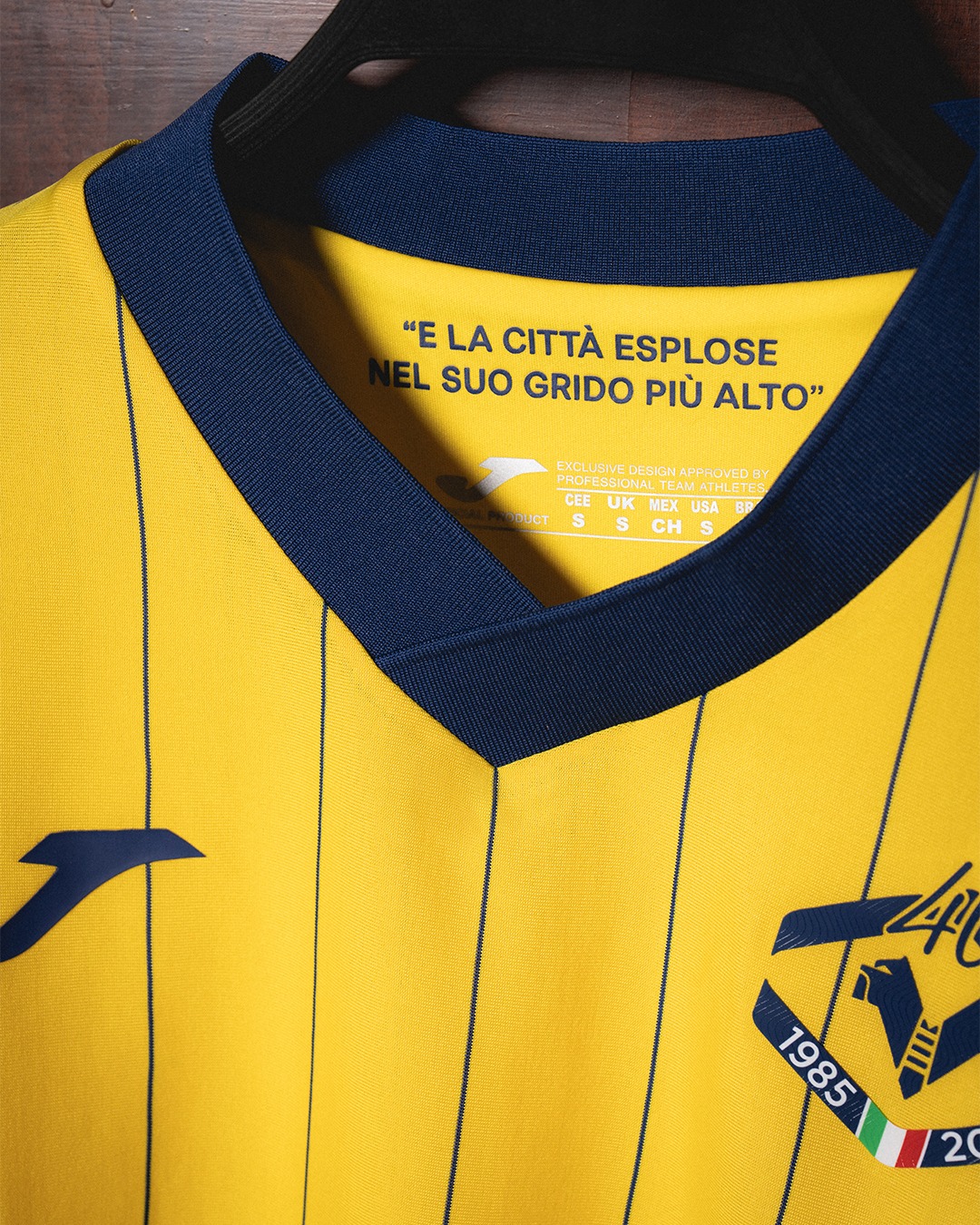 Hellas Verona e Joma celebrano i 40 anni dello Scudetto con una maglia speciale
