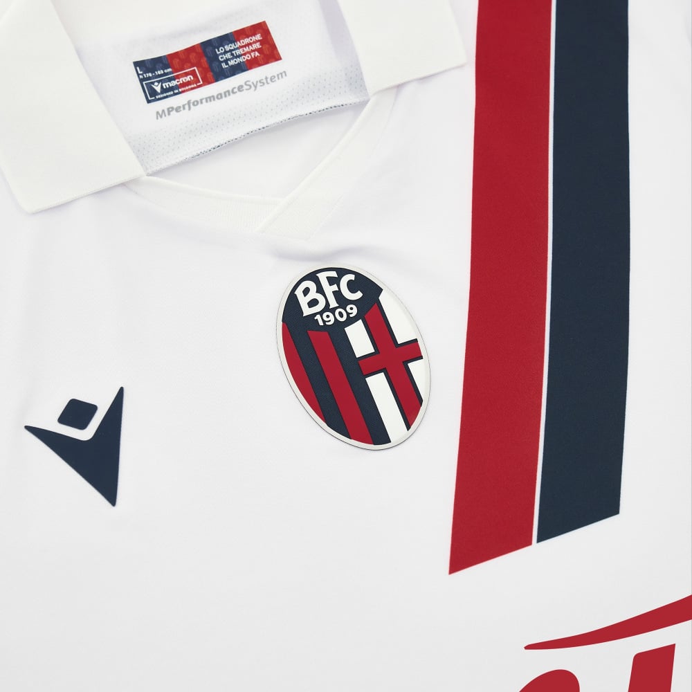 Maglie del Bologna 2023-2024: Macron e il motto «Honor the red and the blue»